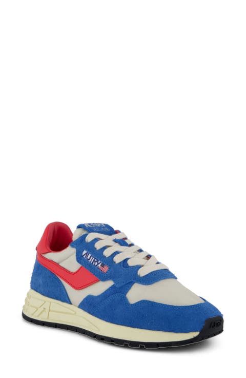 スニーカー AUTRY Women Sneakers 380928 AULWWB26 Blue Autry Medalist Low Sneakers In White And Blue Leather With