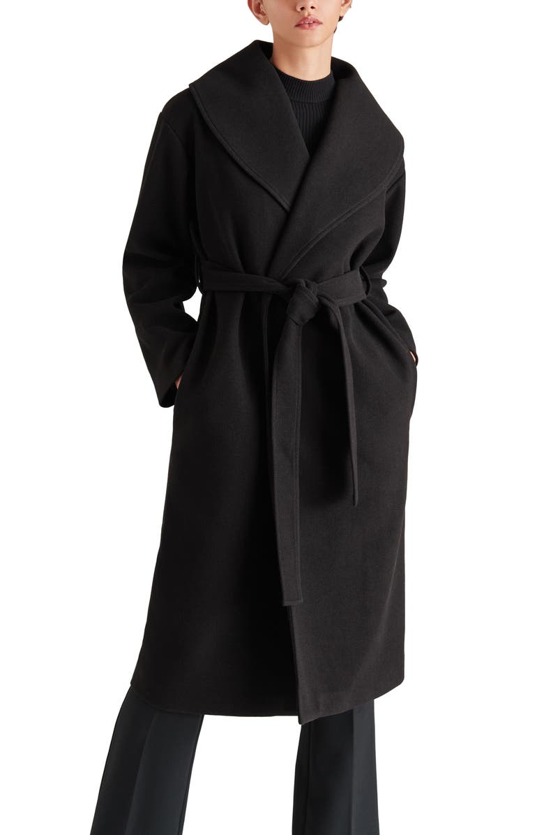 Steve Madden Tie Waist Coat, Alternate, color, 