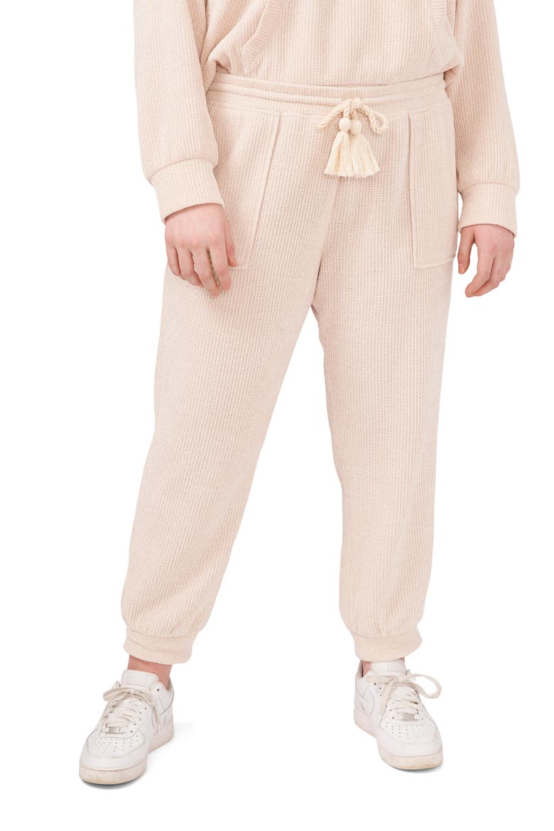 Tassel Tie Joggers, Main, color, SOFT ECRU