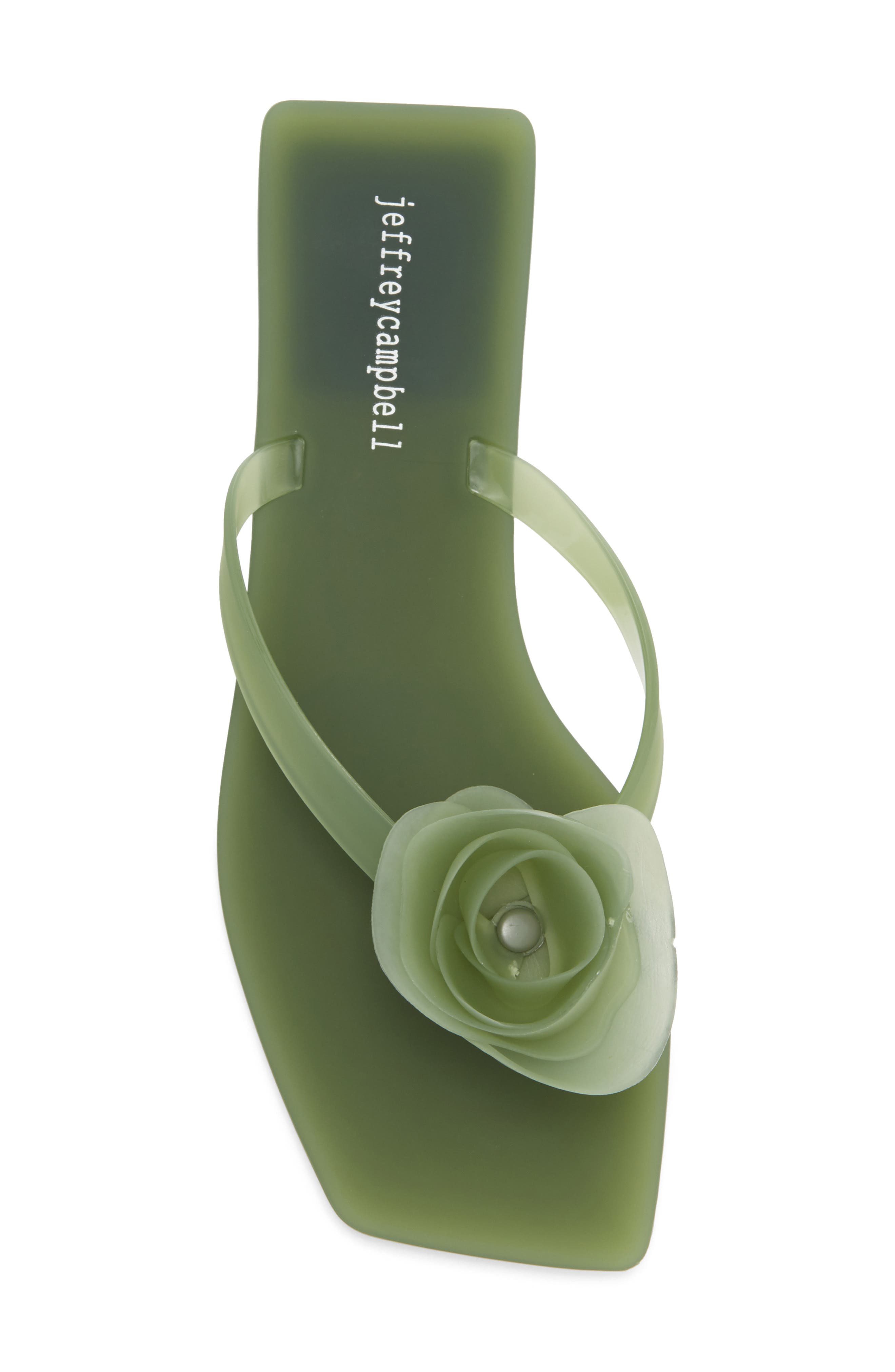 Jeffrey Campbell Riverz Jelly Sandal, Alternate, color, Green Matte