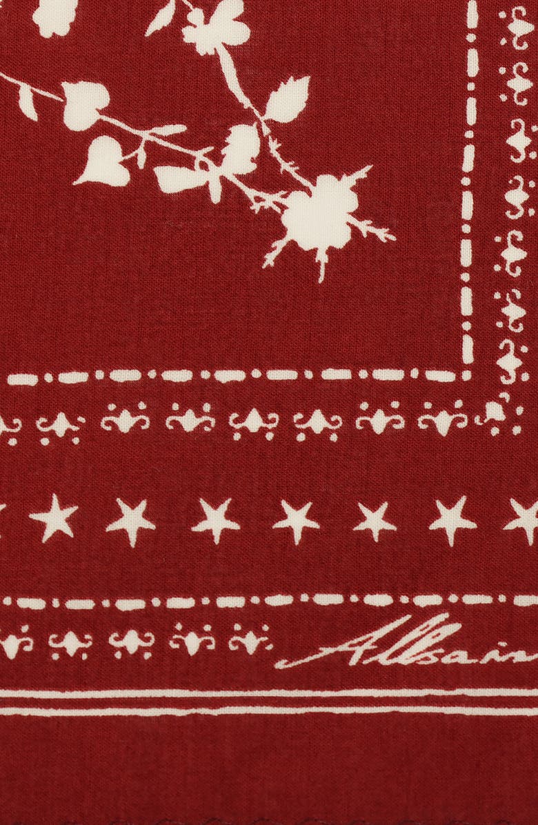 AllSaints Fleur De Lis Bandana, Alternate, color, Raspberry