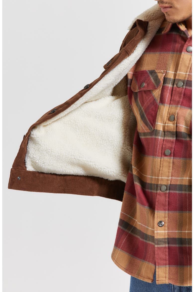 High-Pile Fleece Lined Corduroy Trucker Jacket, Alternate, color, PINECONE BROWN