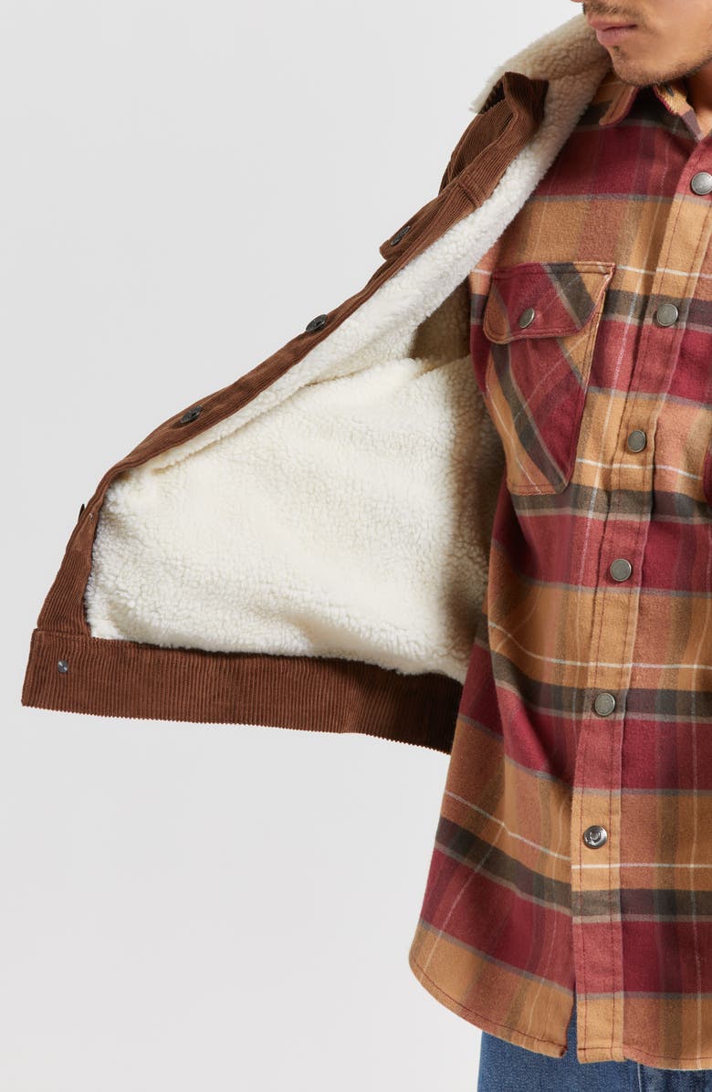 Brixton High-Pile Fleece Lined Corduroy Trucker Jacket, Alternate, color, 
