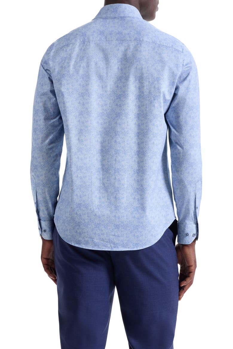 James OoohCotton® Optical Illusion Print Button-Up Shirt, Alternate, color, AIR BLUE