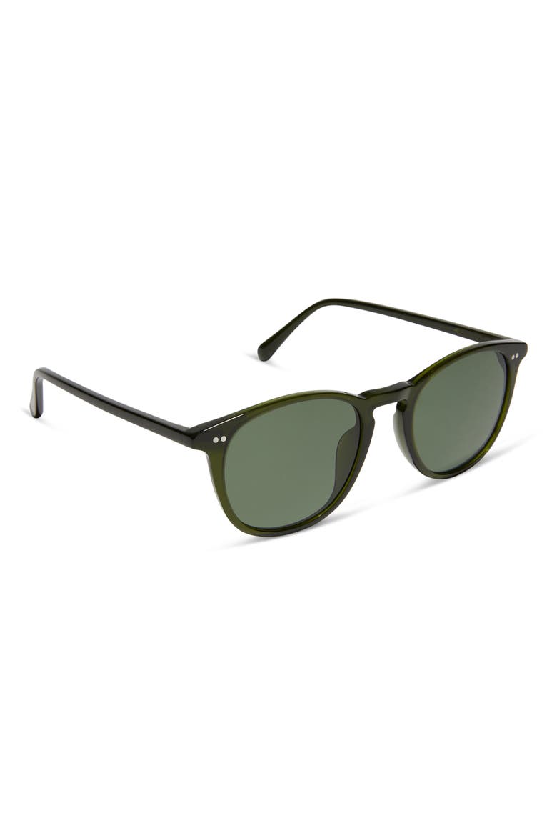 Jaxson XL 52mm Polarized Square Sunglasses, Alternate, color, DARK OLIVE CRYSTAL