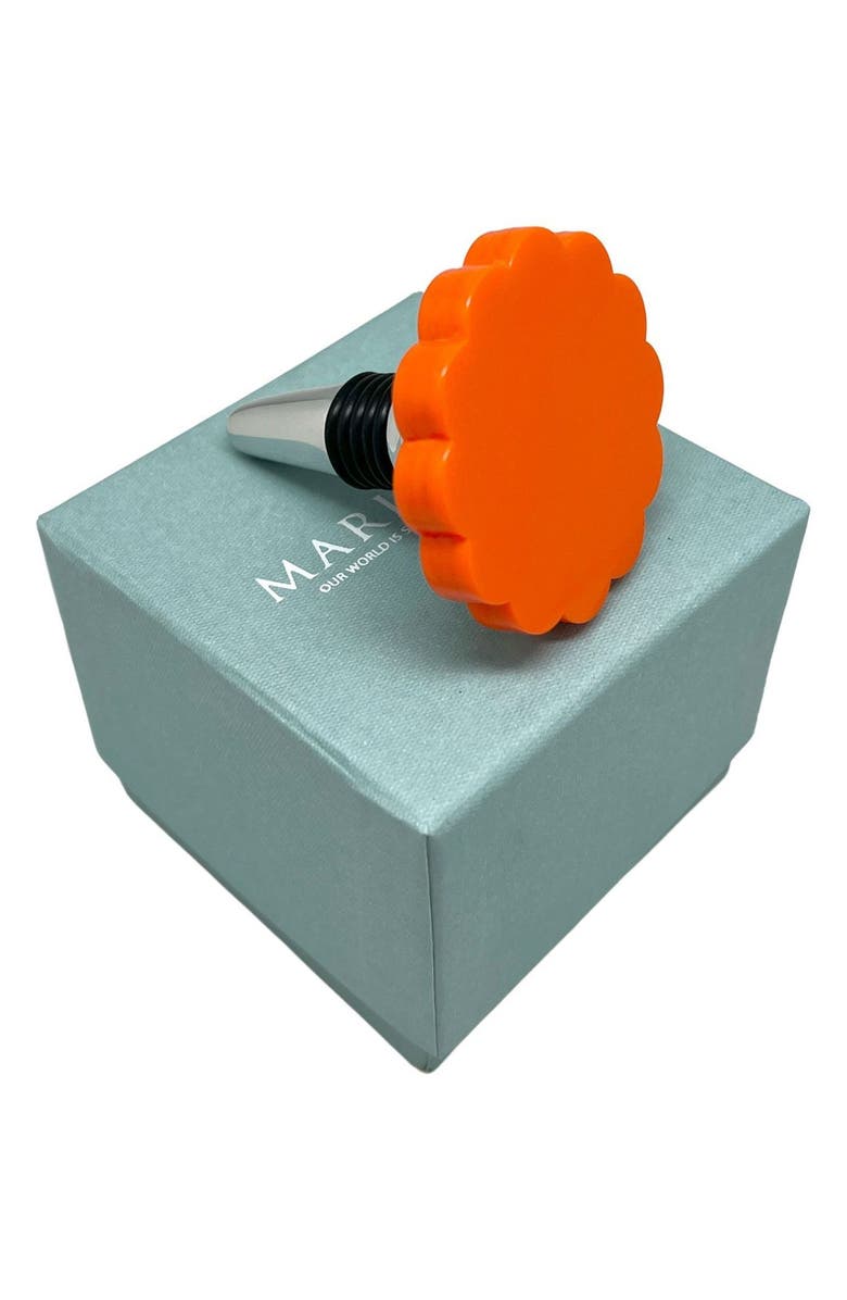 Mariposa Scallop Bottle Stopper, Alternate, color, Orange