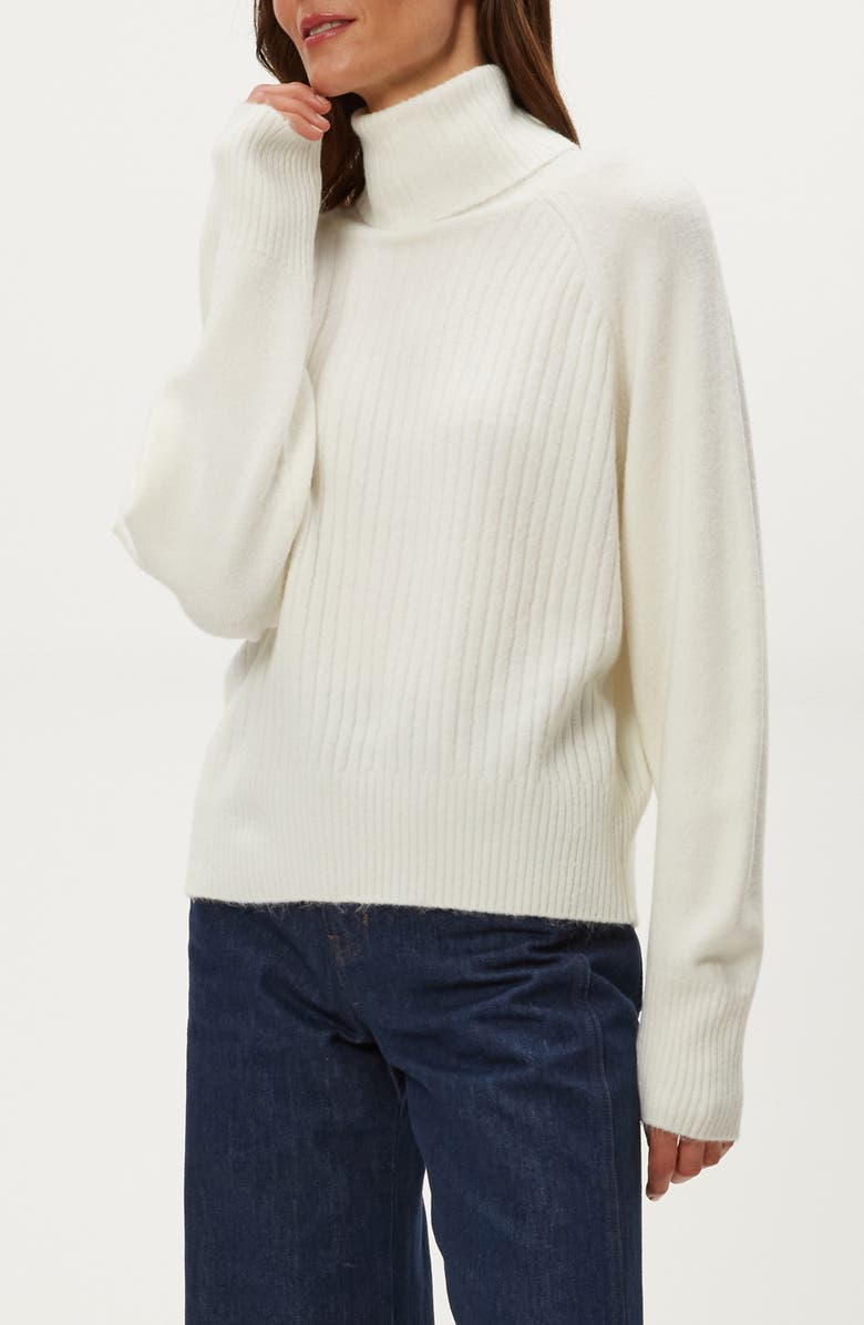 Michael Stars Storm Rib Turtleneck Sweater, Alternate, color, Ivory