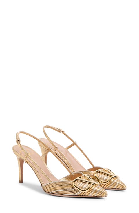 VLOGO Signature Metallic Slingback Pump (Women)