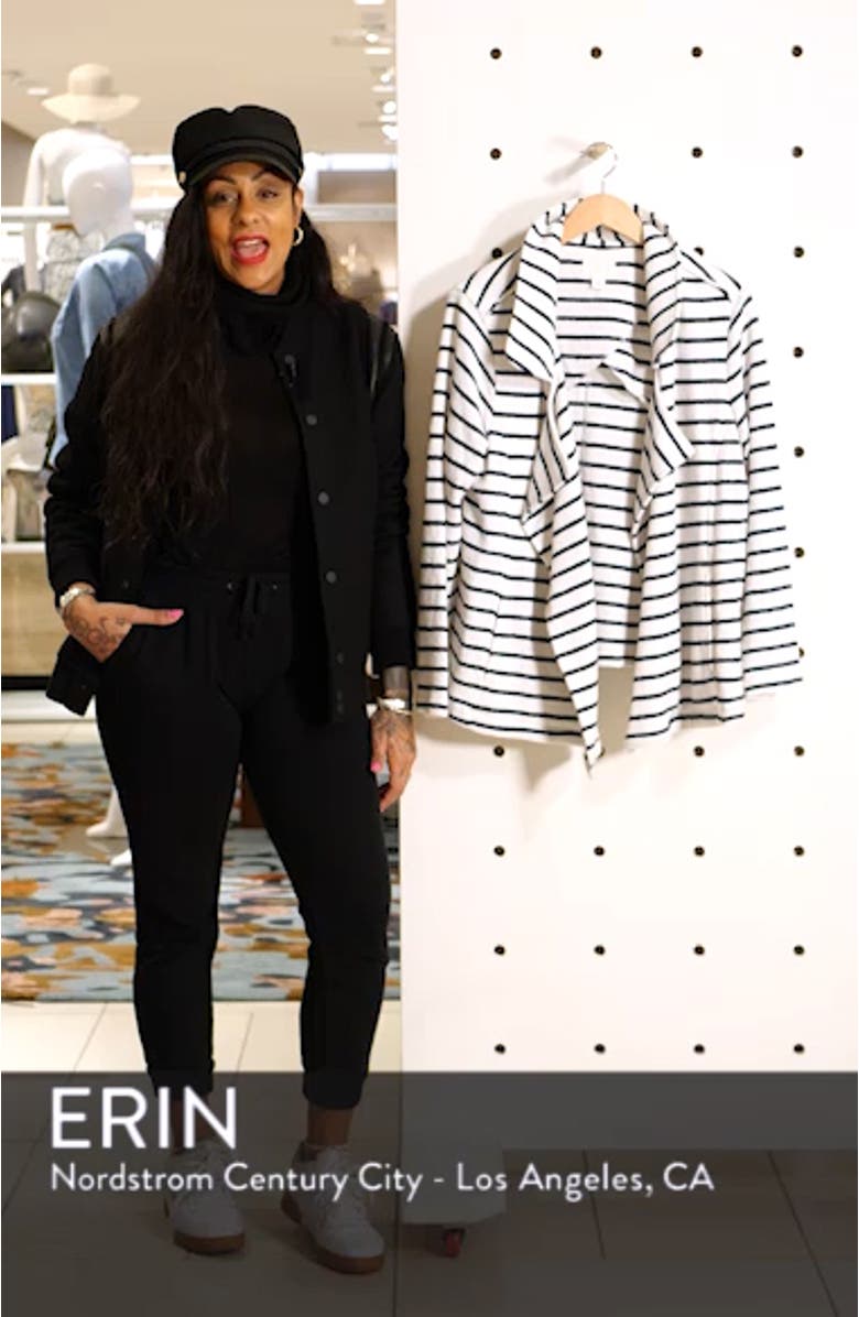 Drape Front Stripe Jacket, sales video thumbnail