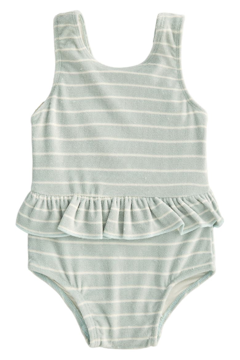 Skirted One-Piece Swimsuit, Alternate, color, SEAFOAM