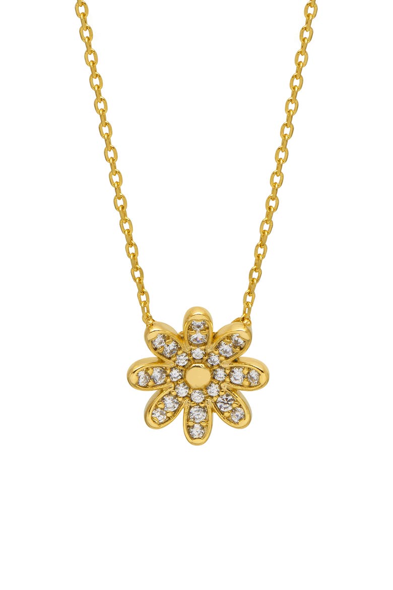 Spring Daisy Pendant Necklace, Main, color, GOLD