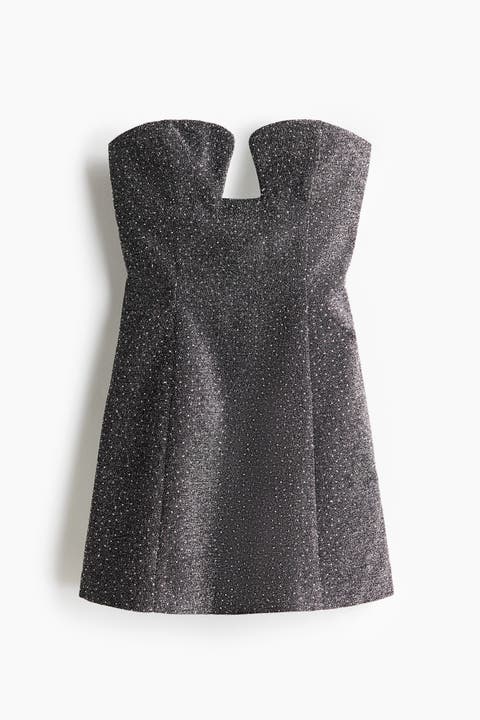 Glittery Bandeau Dress