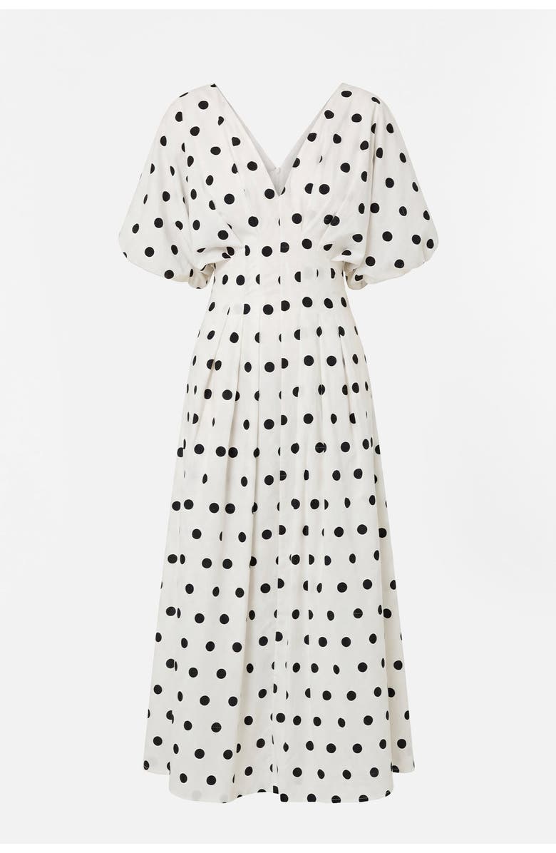 NICHOLAS Vicky Dress, Alternate, color, White Black Polka Dot