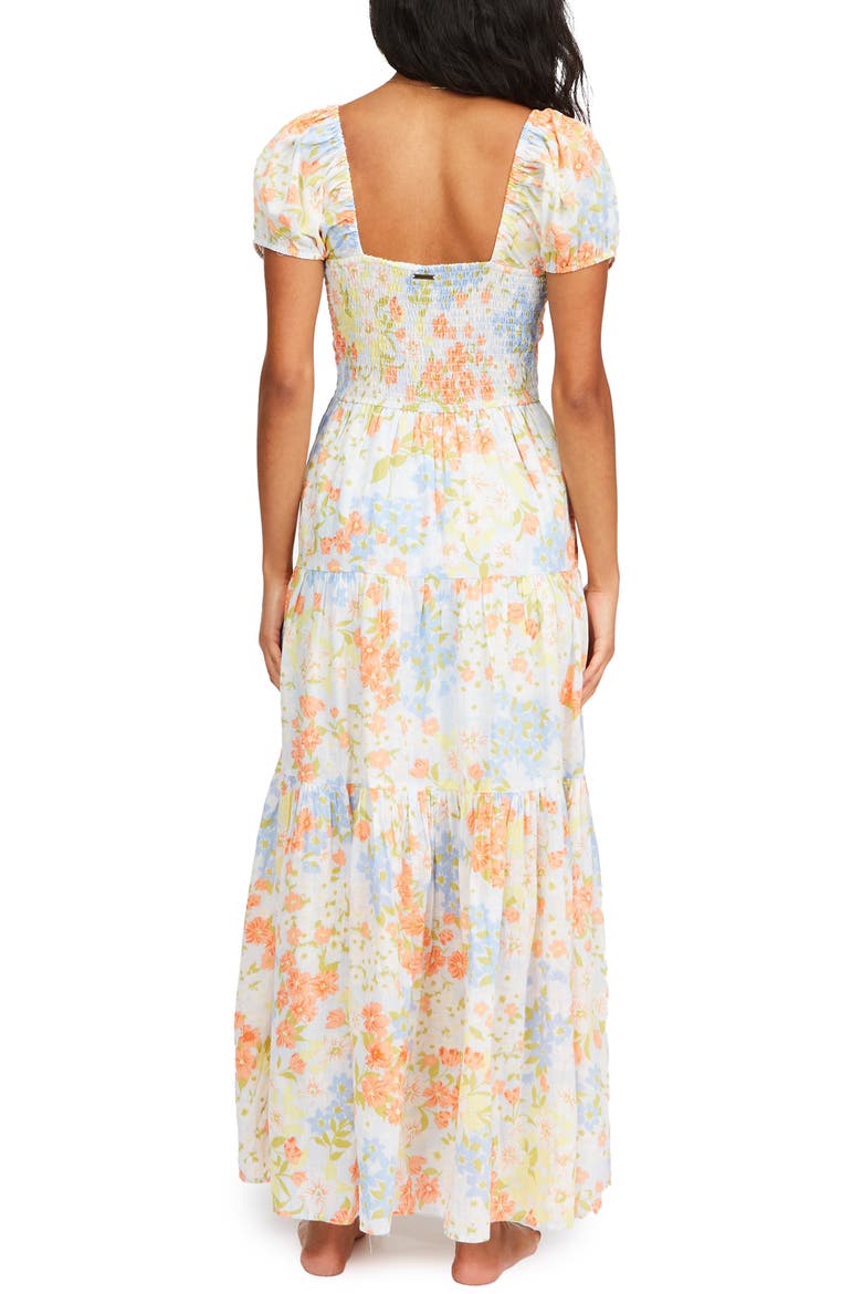 Sunrise Floral Tiered Maxi Dress, Alternate, color, SCS-SALT CRYSTAL