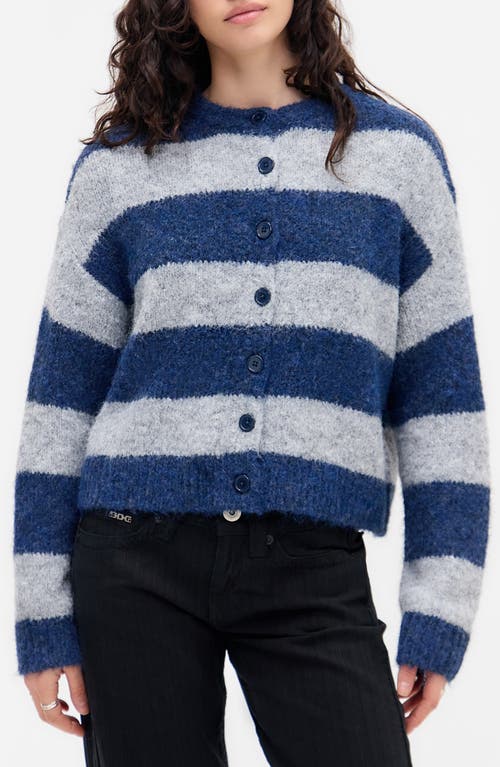 Bdg Urban Outfitters Dakota Stripe Cardigan In Blue
