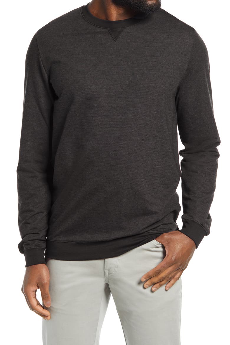 Carlin Pullover, Main, color, BLACK / GREY PINSTRIPE