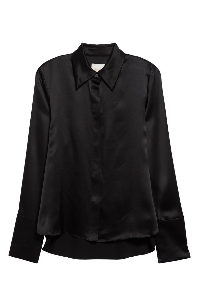 TWP Object of Affection Silk Button-Up Shirt, Alternate, color,