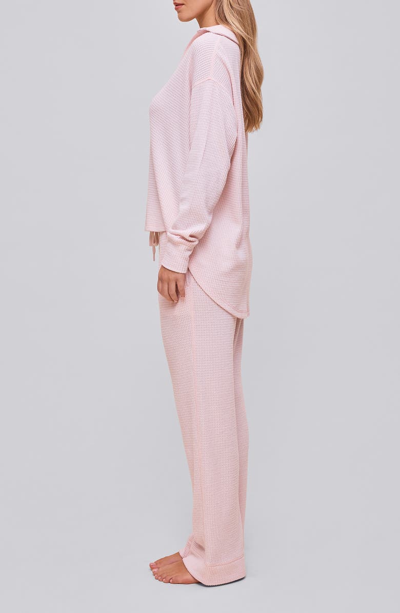 Papinelle Super Soft Waffle Knit Pajamas, Alternate, color, Winter Rose