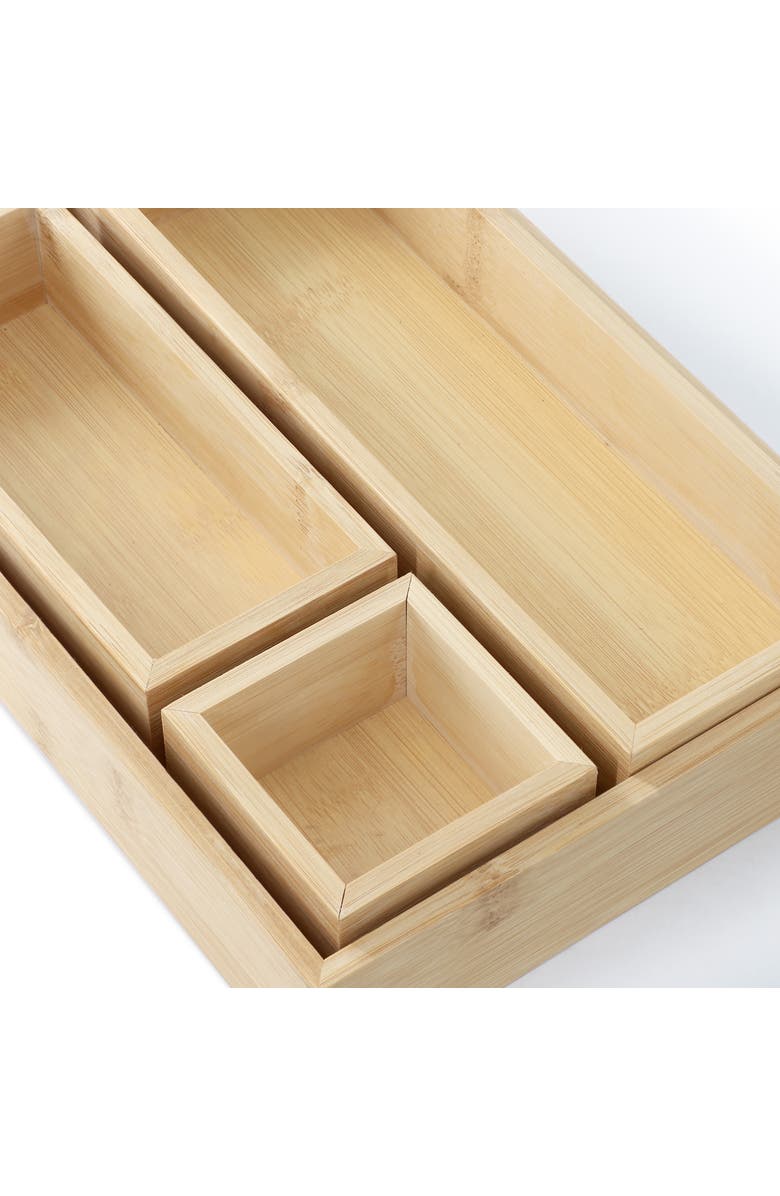 Megachef Wood Storage and Organization Trays, Alternate, color, Bamboo