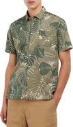 Barbour Cornwall Leaf Print Short Sleeve Button-Up Shirt