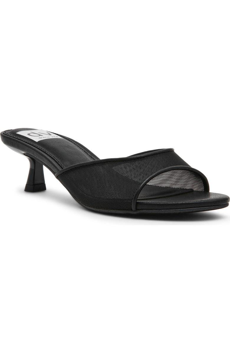 DV by Dolce Vita Dorthey Mesh Kitten Heel Sandal, Main, color, Black