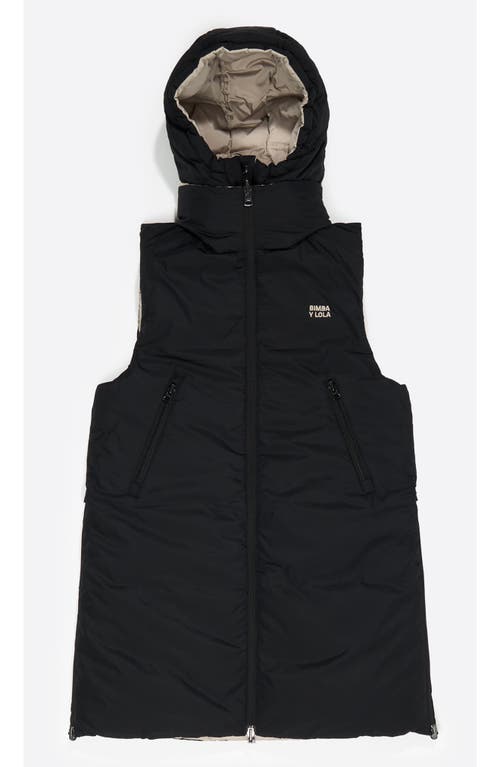 Bimba Y Lola Hooded Reversible Vest In Multi
