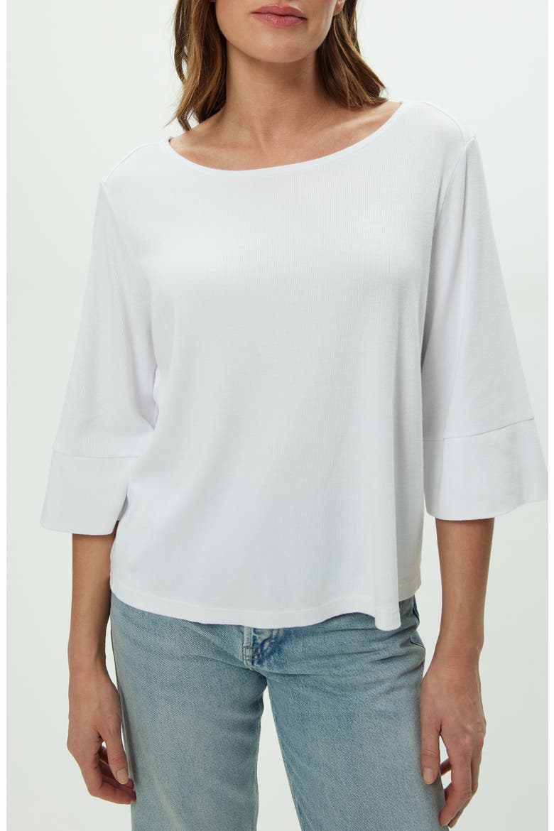 Rosalynn Boat Neck Knit Top, Alternate, color, WHITE