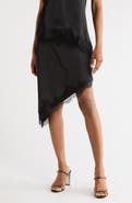 Leith Asymetric Lace Trim Skirt