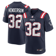 Nike Men's Nike TreVeyon Henderson Navy New England Patriots 2025 NFL Draft Game Jersey