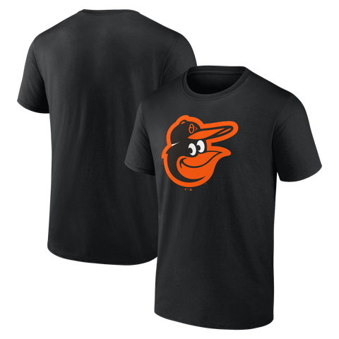 Men's Logo Athletic Black Baltimore Orioles Official Logo T-Shirt