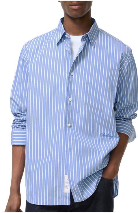 Relaxed Fit Striped Cotton Shirt