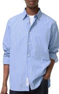 Burberry Relaxed Fit Striped Cotton Shirt