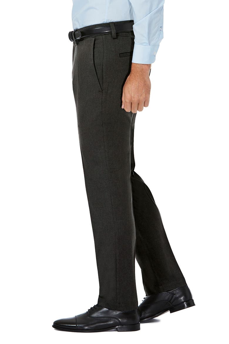 Cool 18® PRO Slim Fit Flat Front Pant, Alternate, color, DK GRY HTR