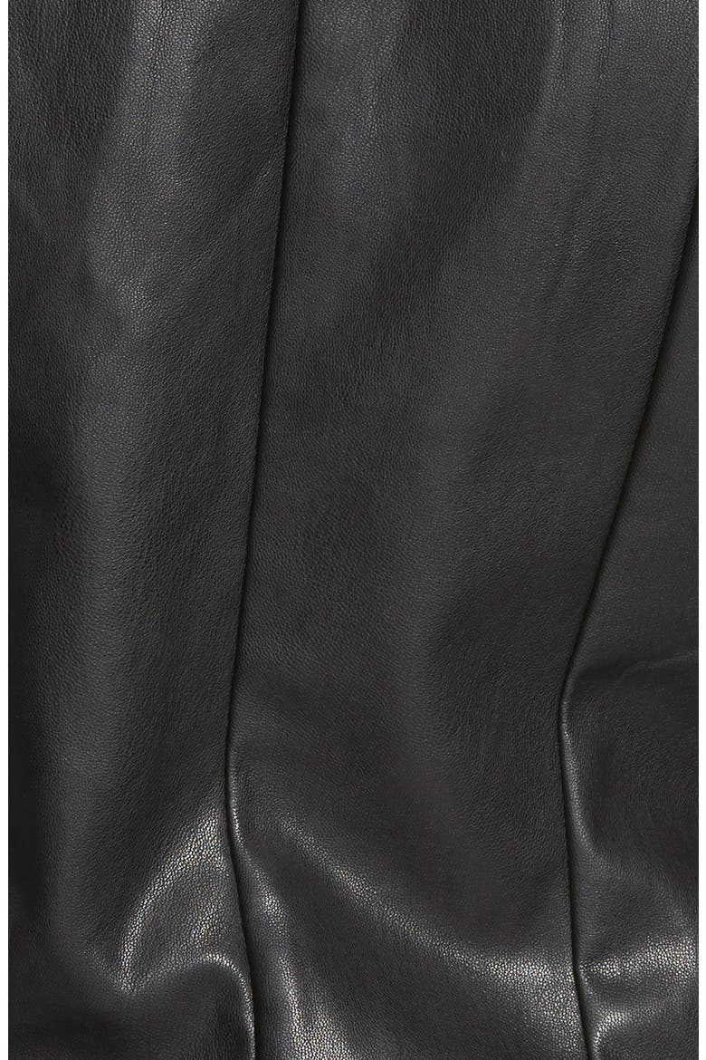 'Veronica' Faux Leather Vest, Alternate, color, BLACK