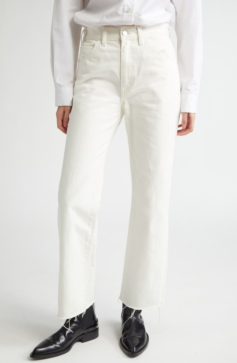 Nili Lotan Calla Straight Leg Jeans, Main, color, Cream