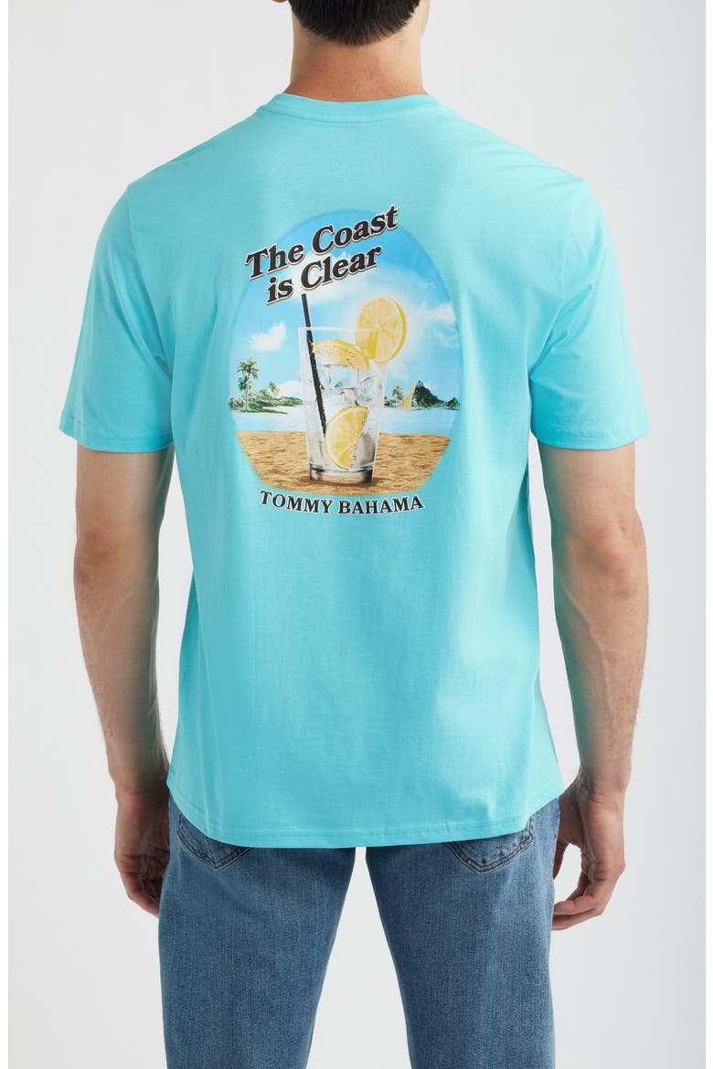 The Coast is Clear Cotton Graphic T-Shirt, Alternate, color, BLUE RADIANCE