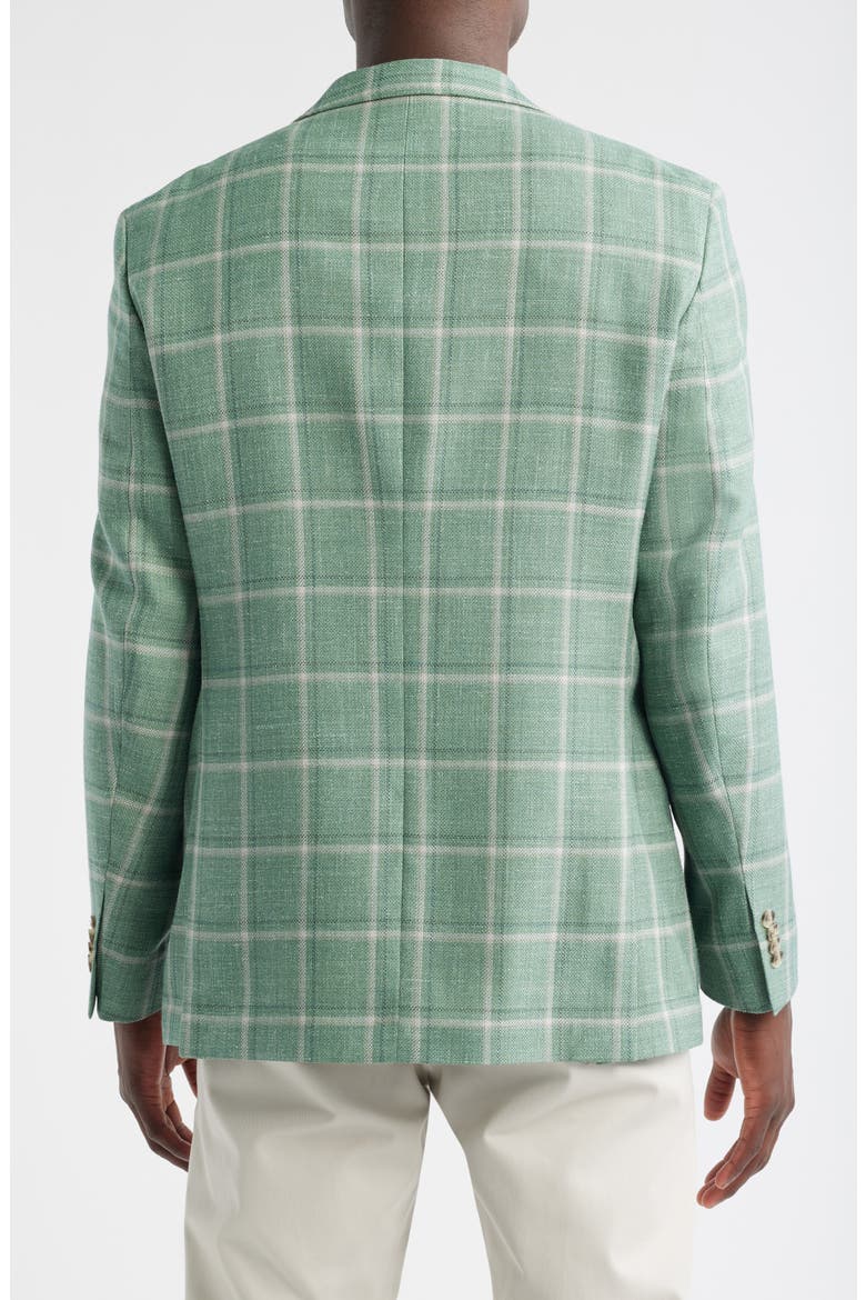 Hyperlight Soft Plaid Wool & Silk Blend Sport Coat, Alternate, color, LIGHT GREEN