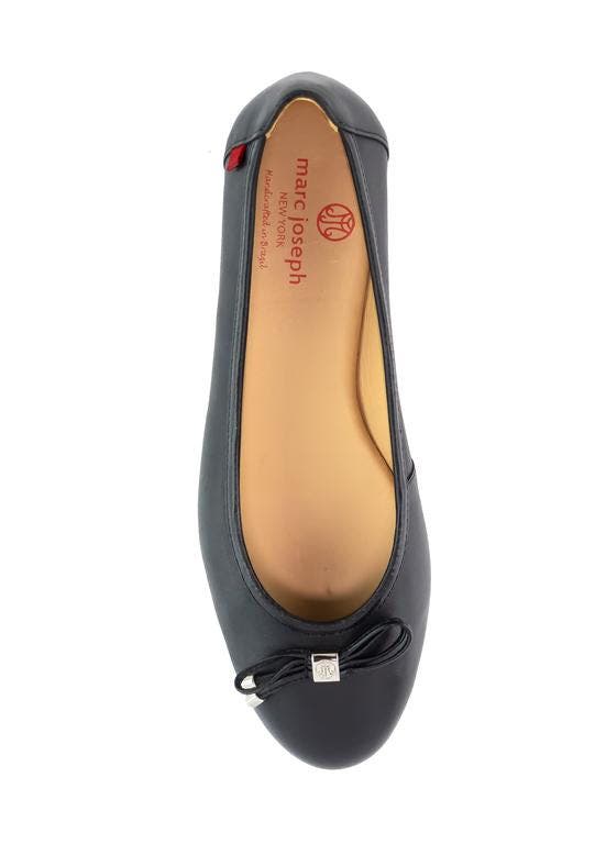 Marc Joseph New York Burton Ave Leather Tiebow Flat, Alternate, color, Black Napa