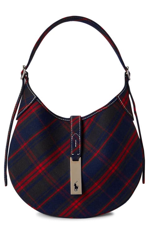 Small Polo ID Plaid Twill Shoulder Bag