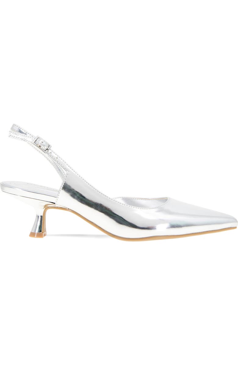BCBGeneration Kittie Slingback Kitten Heel Pump, Alternate, color, Silver
