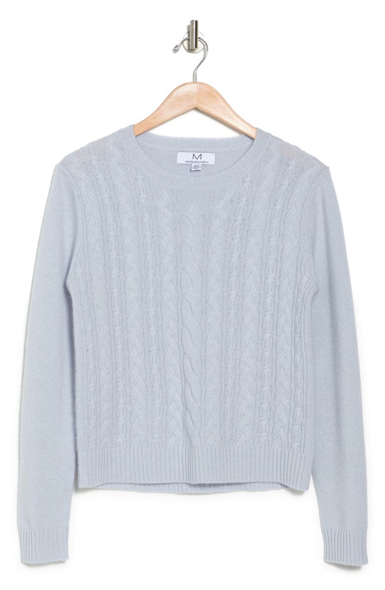 Magaschoni Cashmere Cable Knit Sweater, Alternate, color, 