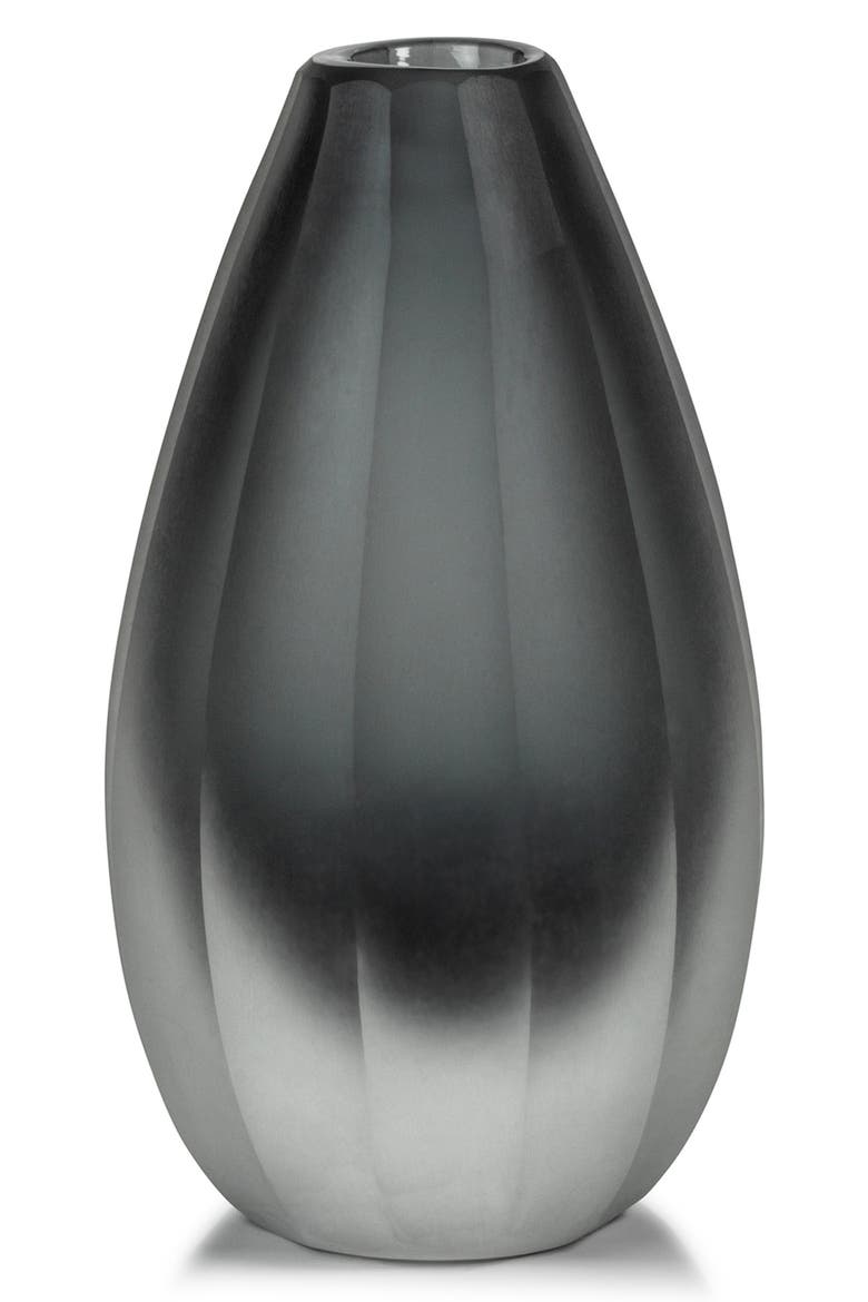 Milano Frosted Glass Vase, Main, color, SMOKE