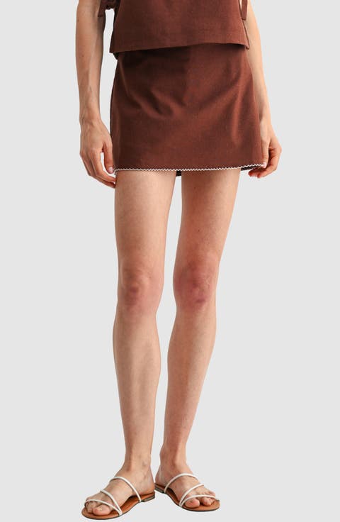 Cotton & Linen Mini Skort