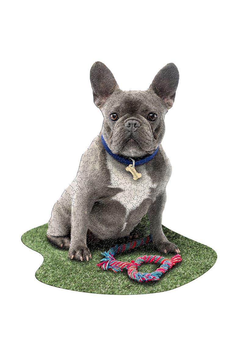 I Am Frenchie 550 Piece Puzzle Dog Shaped Animal Jigsaw, 25 X 30", Alternate, color, Multicolored