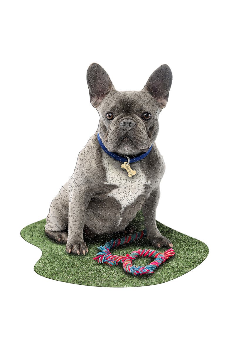 Madd Capp I Am Frenchie 550 Piece Puzzle Dog Shaped Animal Jigsaw, 25 X 30", Alternate, color, Multicolored