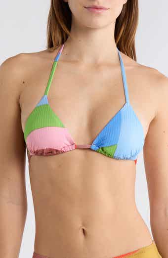 Vitamin A® Gia Tropical Floral Print Triangle Bikini Top