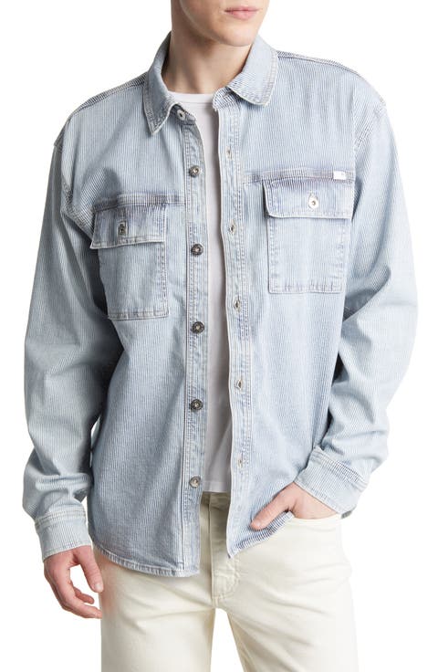 Elias Railroad Stripe Shirt Jacket