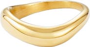 Adornia 18K Gold Plated Wavy Band Ring