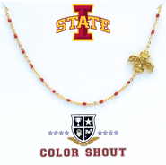 Color Shout Iowa State University Side Necklace