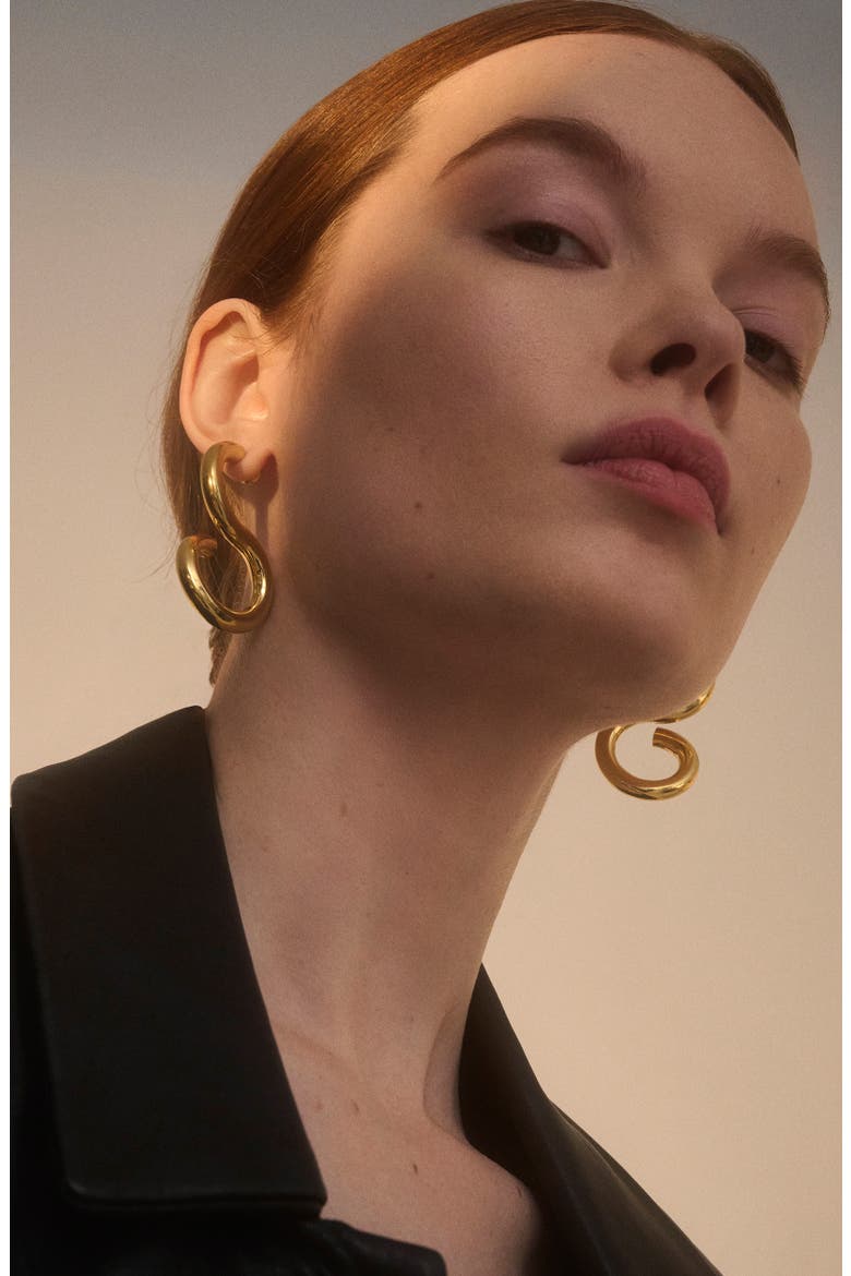 Whirl Drop Earrings, Alternate, color, GOLD